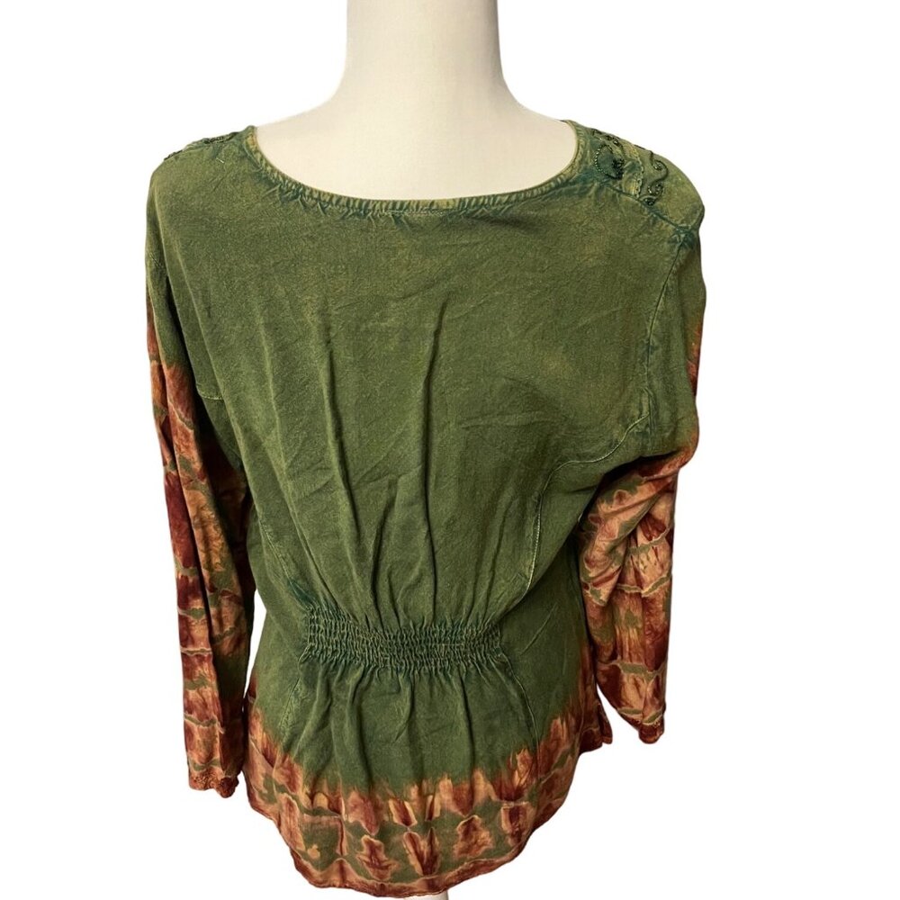 Boho Studio West Apparel Long Sleeve Blouse Size Small - Picture 2 of 3
